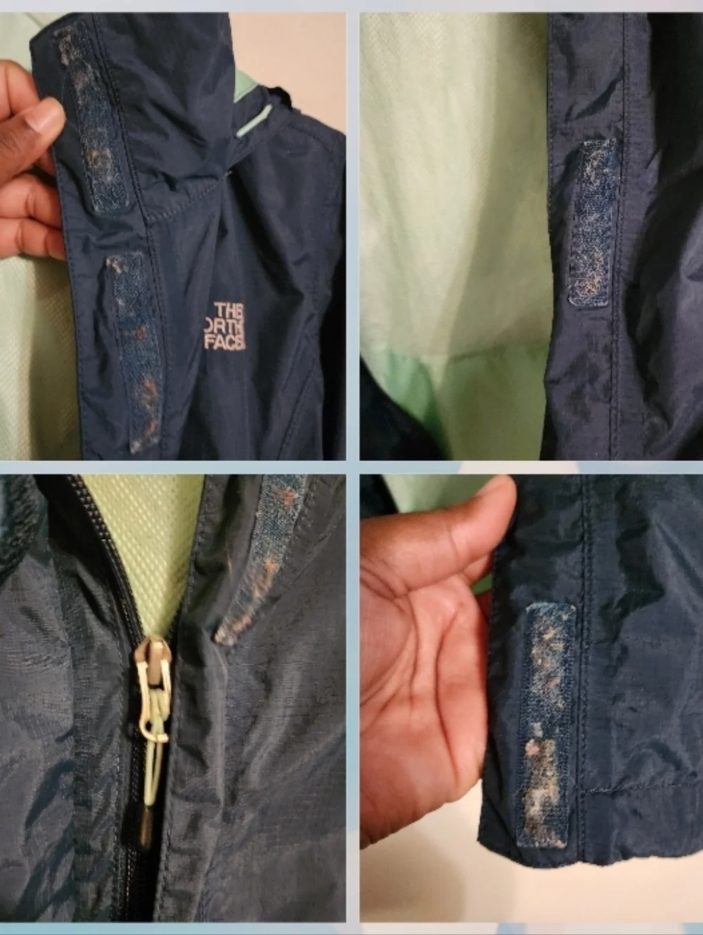 The North Face Hyvent Windbreaker Hooded Jacket Blue Size S Jacket (Flaws)